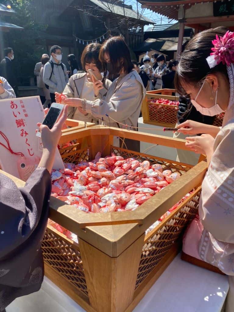 เซียมซีปลาไท ศาลเจ้า Kawagoe Hikawa Shrine ขอพรความรัก ที่คาวาโกเอะ (Kawagoe)