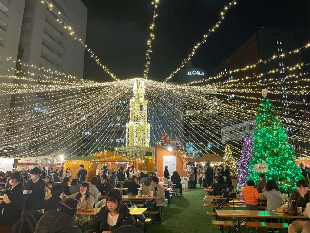 เที่ยวตลาดคริสต์มาสเทนจิน (Tenjin Christmas Market) ฟุกุโอกะ (Fukuoka)