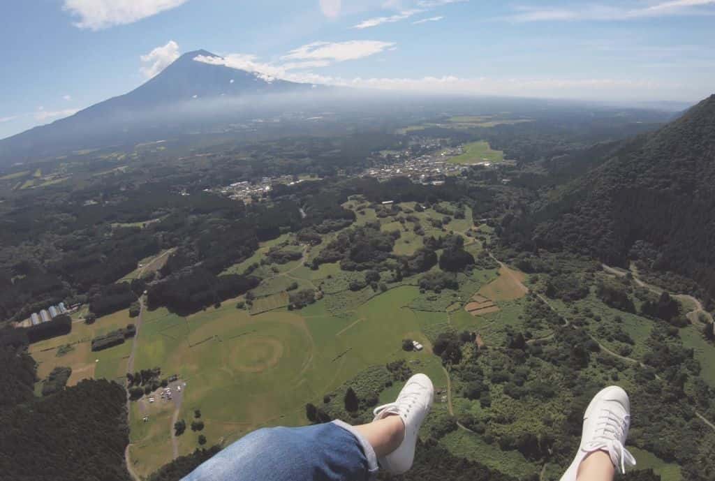 Paragliding ชมวิวภูเขาไฟฟูจิ ที่ Fujinomiya Shizuoka